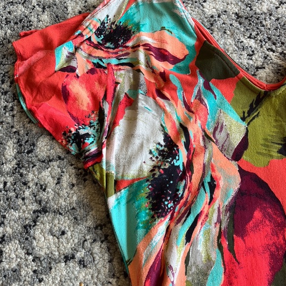 Tommy Bahama lined floral sundress with flutter sleeves - Picture 2 of 4